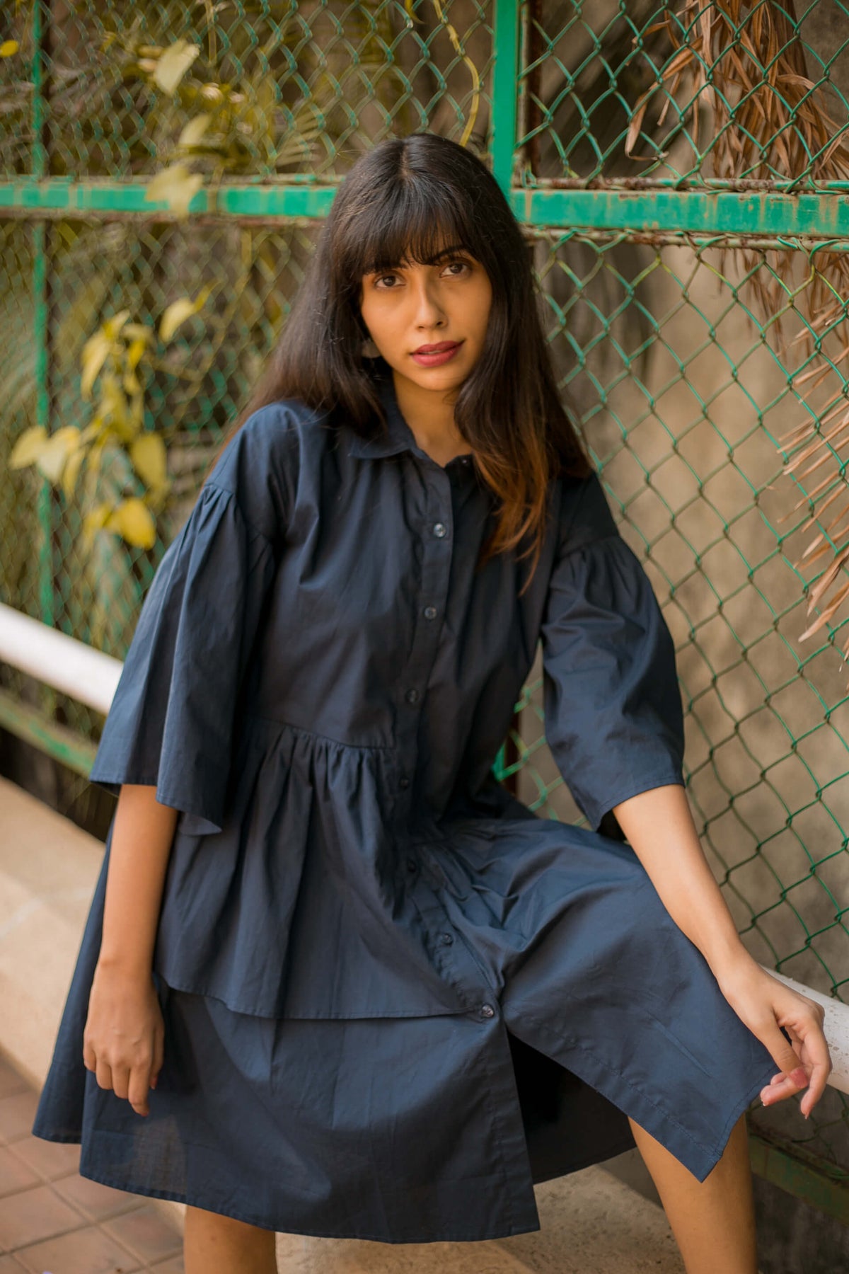CASCADING FRILL DRESS