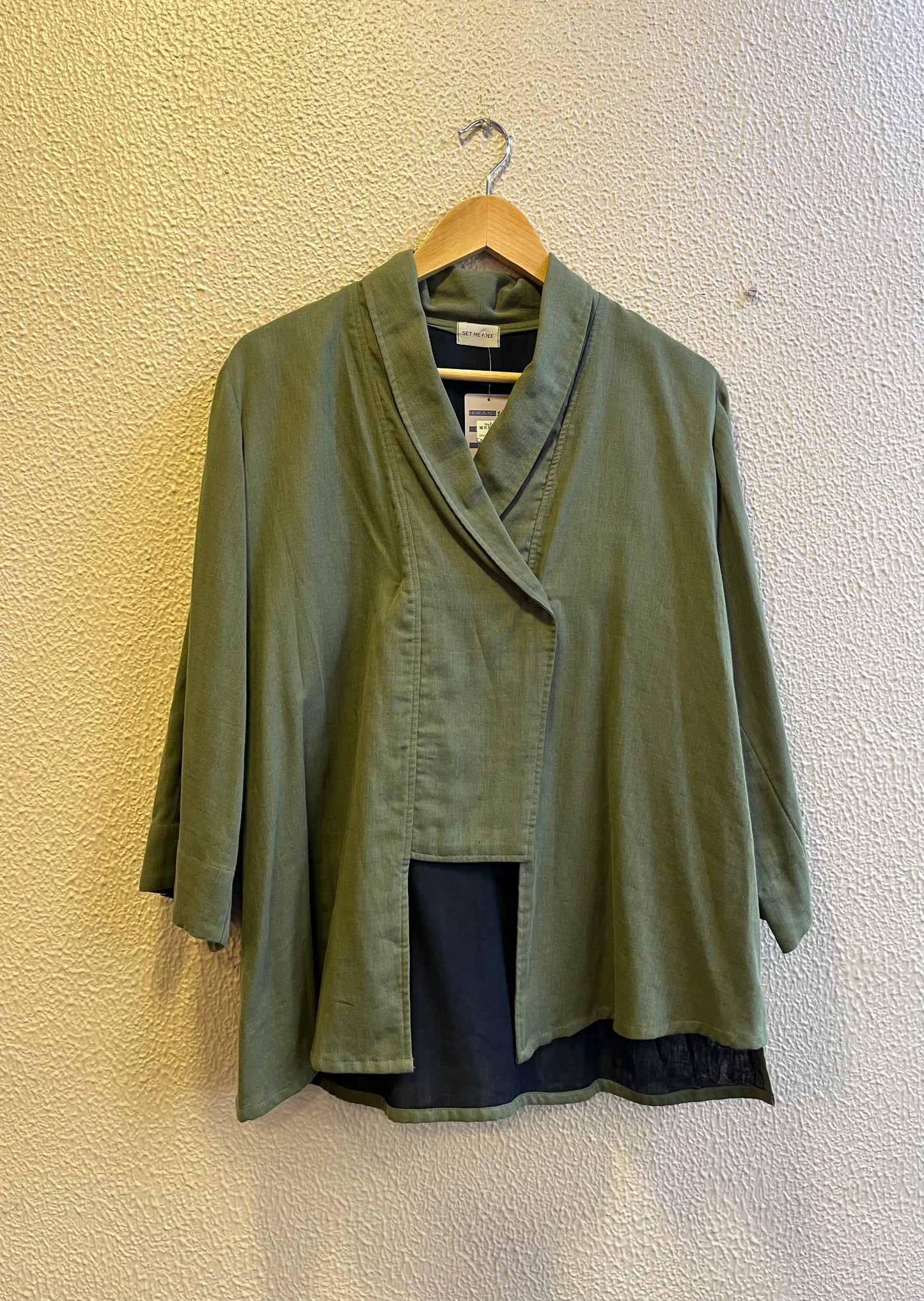 Double Fabric Shawl collar Coord Set