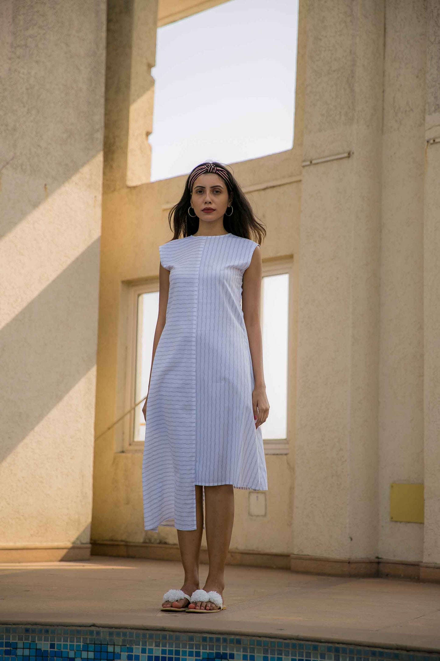 BISECT STRIPE DRESS