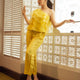 ONE OFF SHOULDER ORGANZA COORD SET