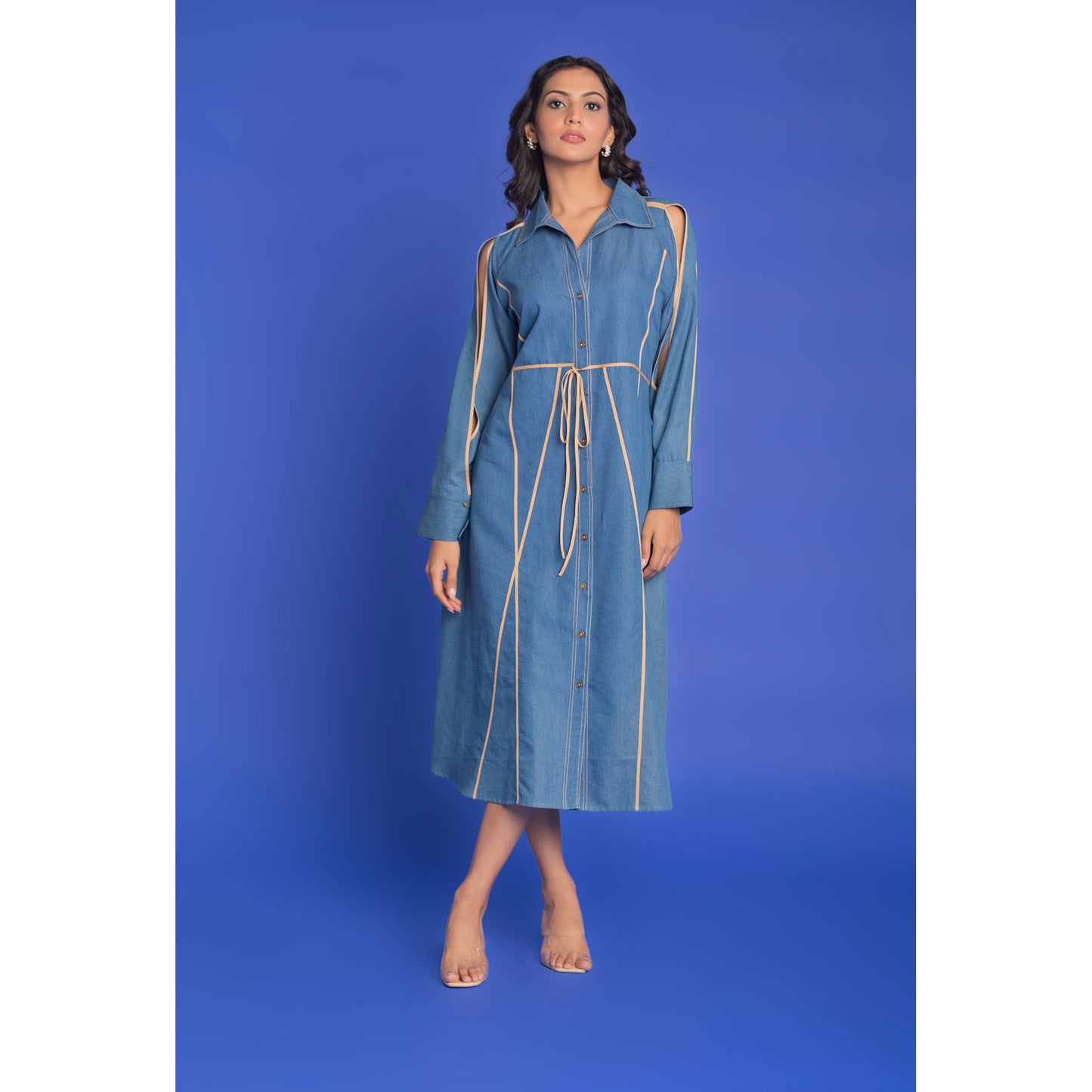 The Linear Denim dress