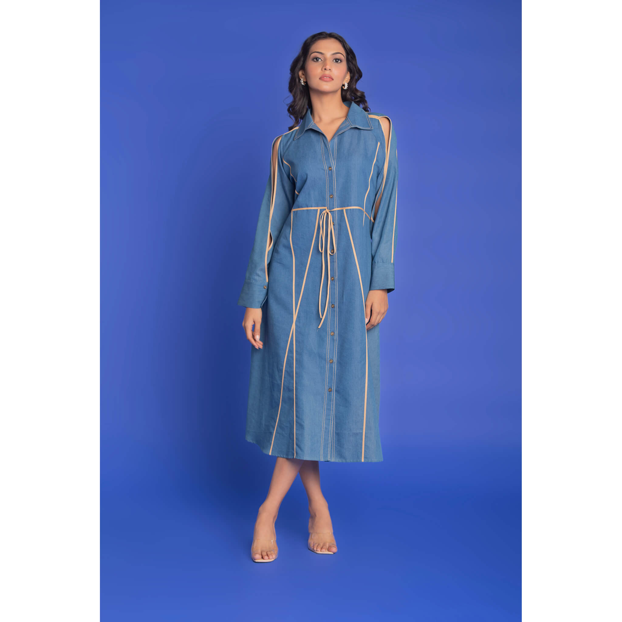 The Linear Denim dress