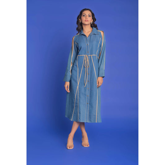 The Linear Denim dress