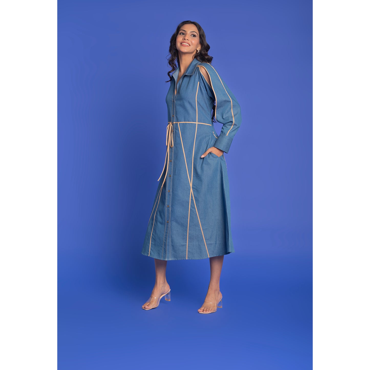 The Linear Denim dress