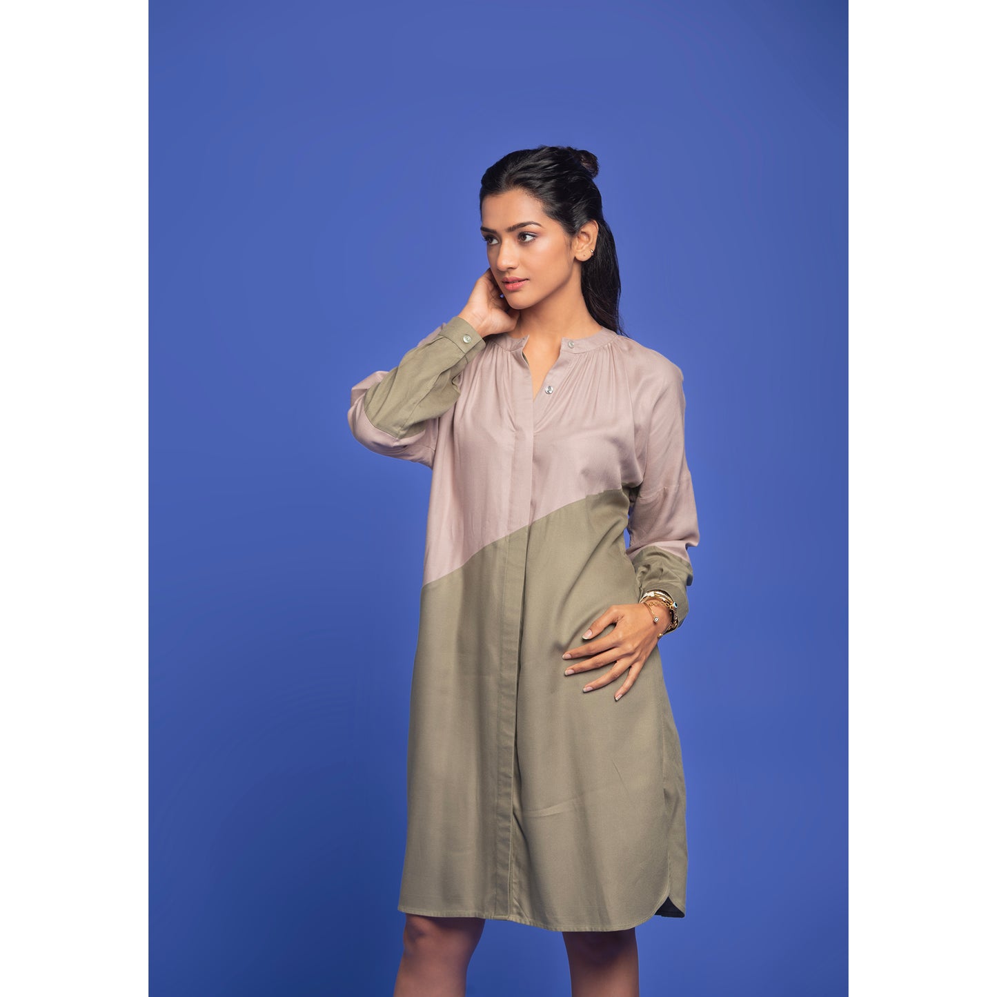 The Sage and Sand Split dress