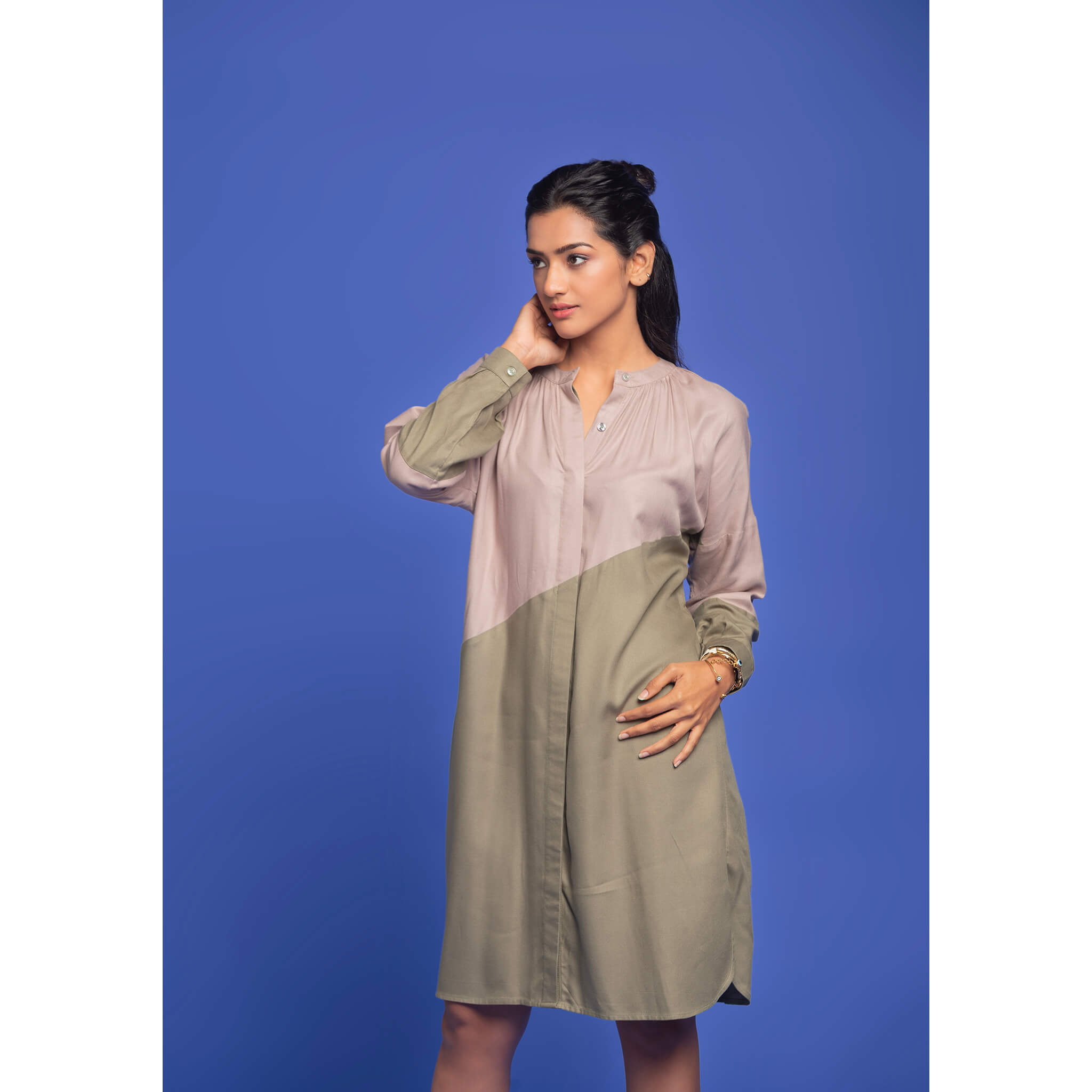 The Sage and Sand Split dress