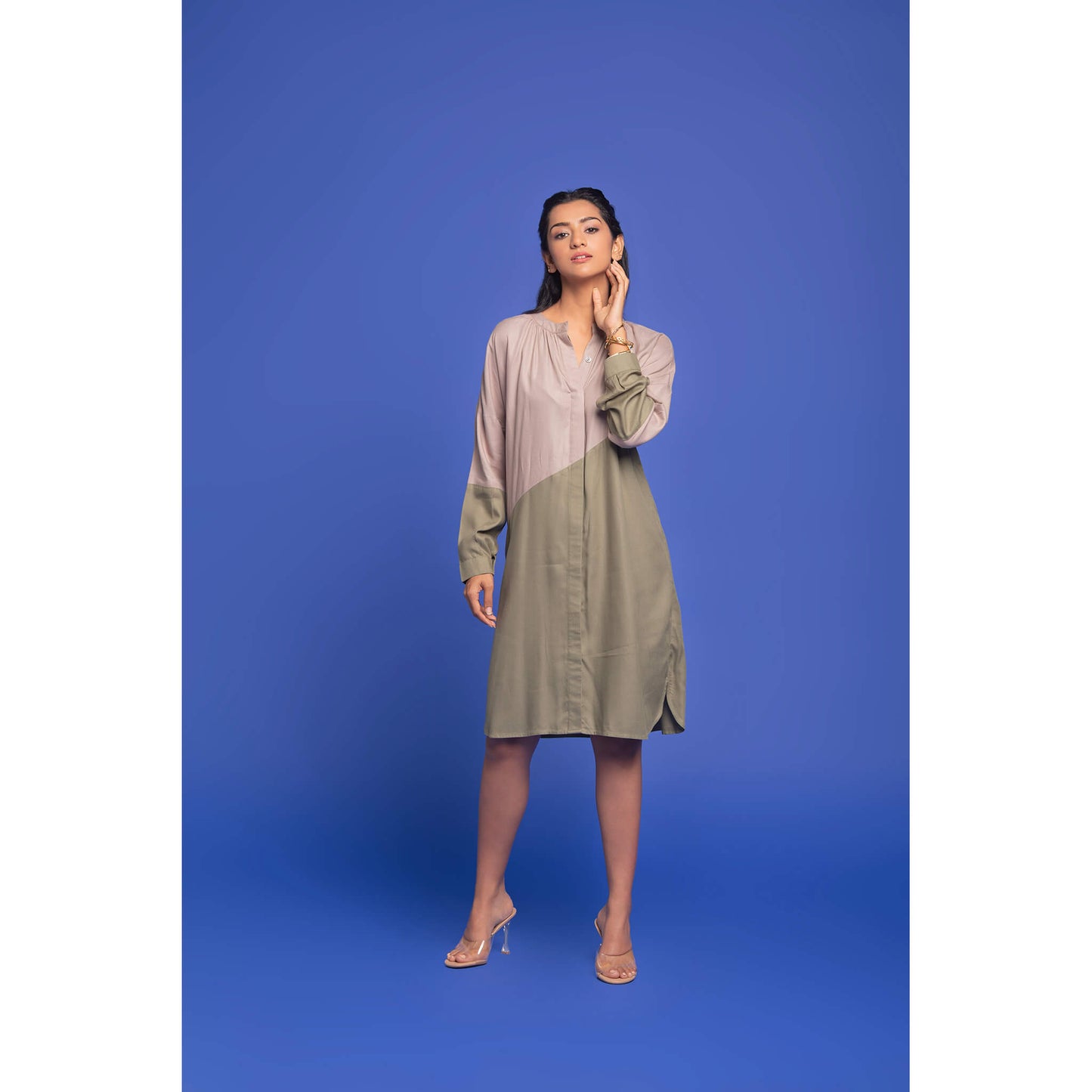 The Sage and Sand Split dress