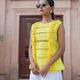 LACE FABRICS TOP WITH PINTUCKS
