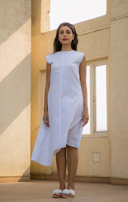 BISECT STRIPE DRESS