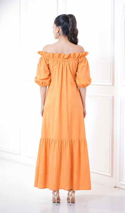 Off Shouldered ruffle dress