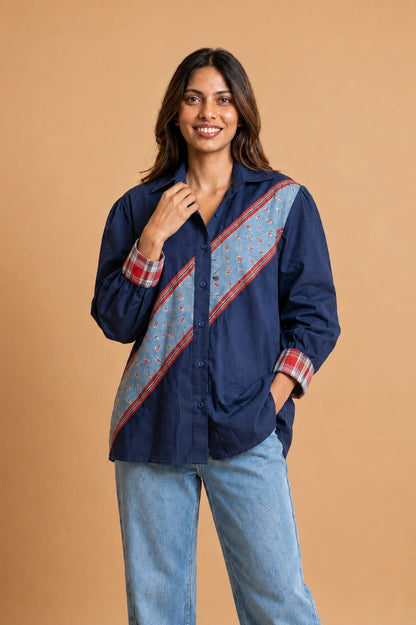 The Denim Dhamaka Fabric Fusion Shirt