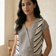 Mix-Matched Stripe Peplum Top