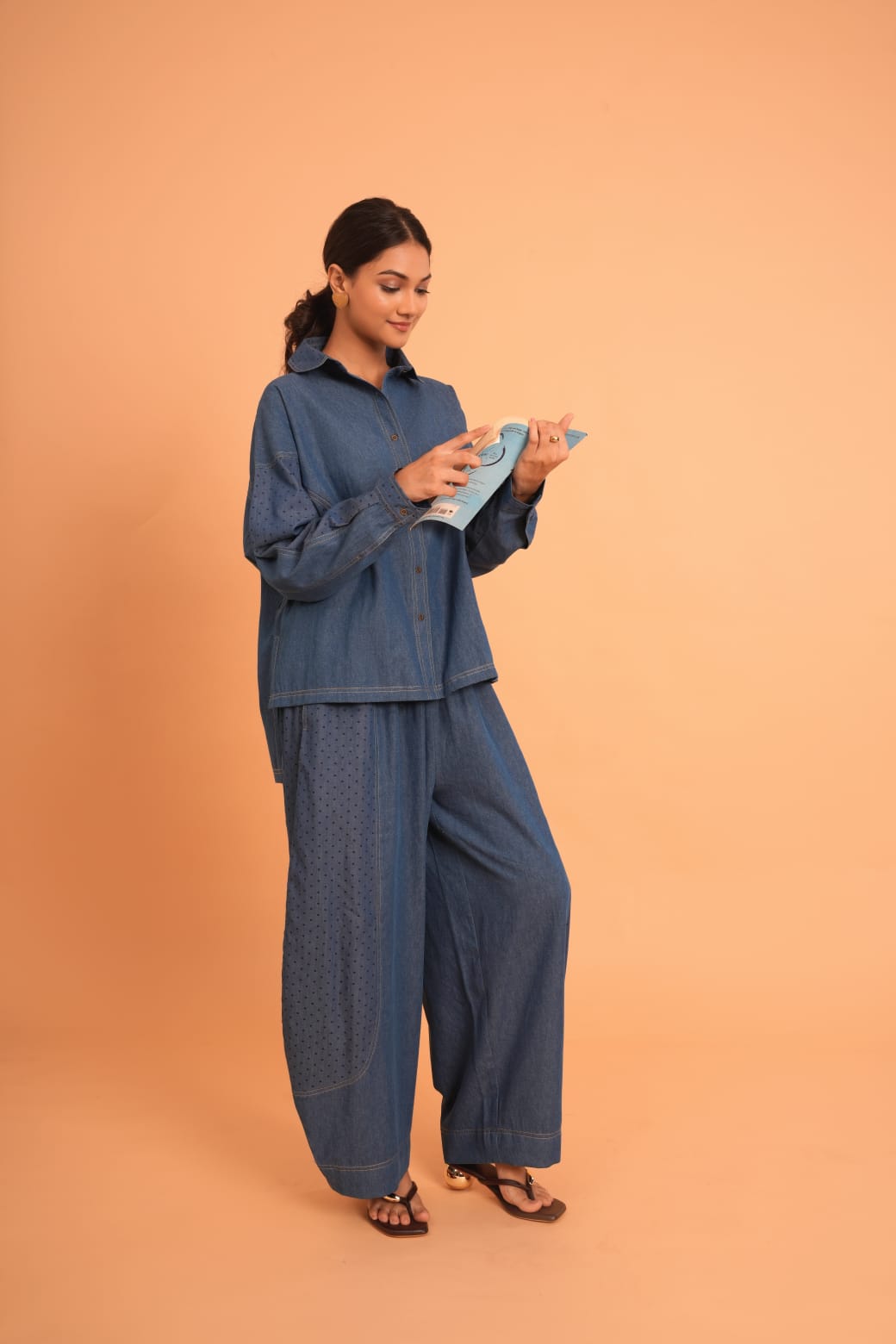 The Denim Dot Block Coord Set