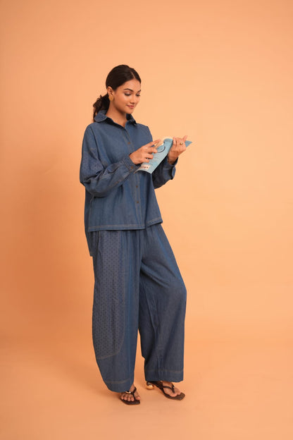 The Denim Dot Block Coord Set