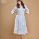 Floral fantasy panel dress