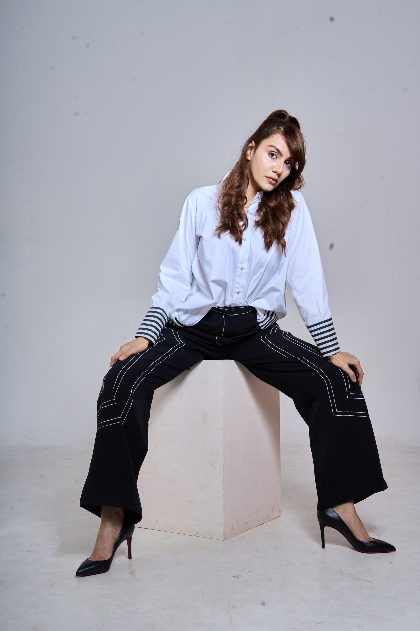 Pleated Back Poplin Shirt