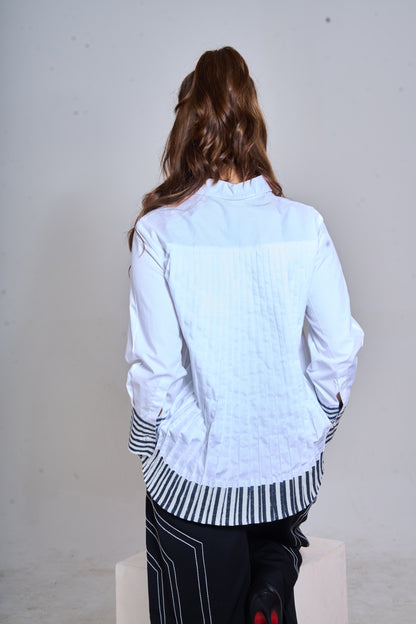 Pleated Back Poplin Shirt