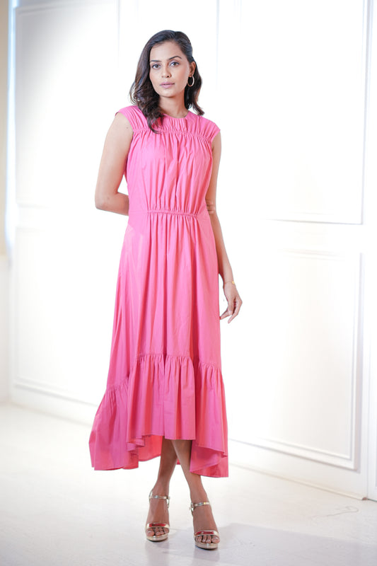 Elasticated Ruched Dress