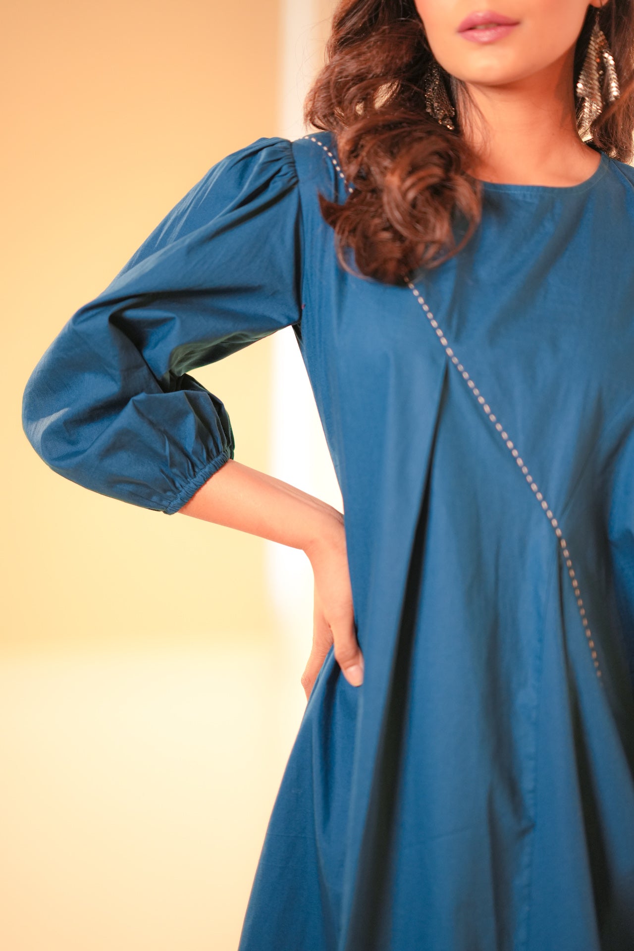 Pleated Wedge Dress