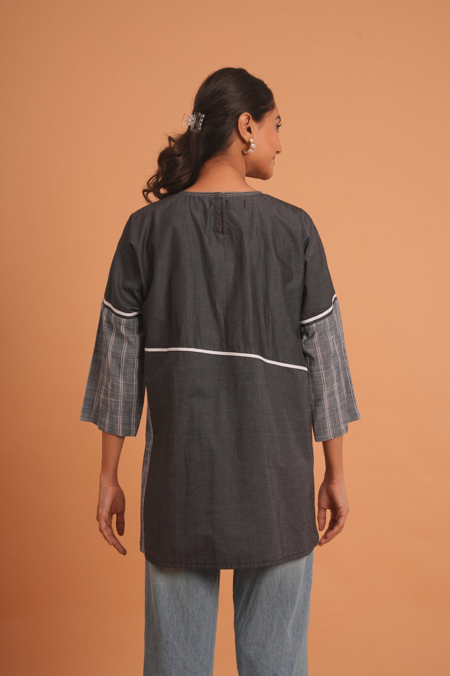 The Mix Match Denim Top