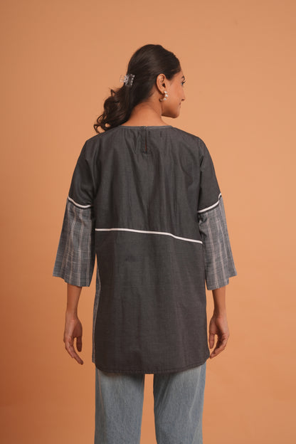 The Mix Match Denim Top
