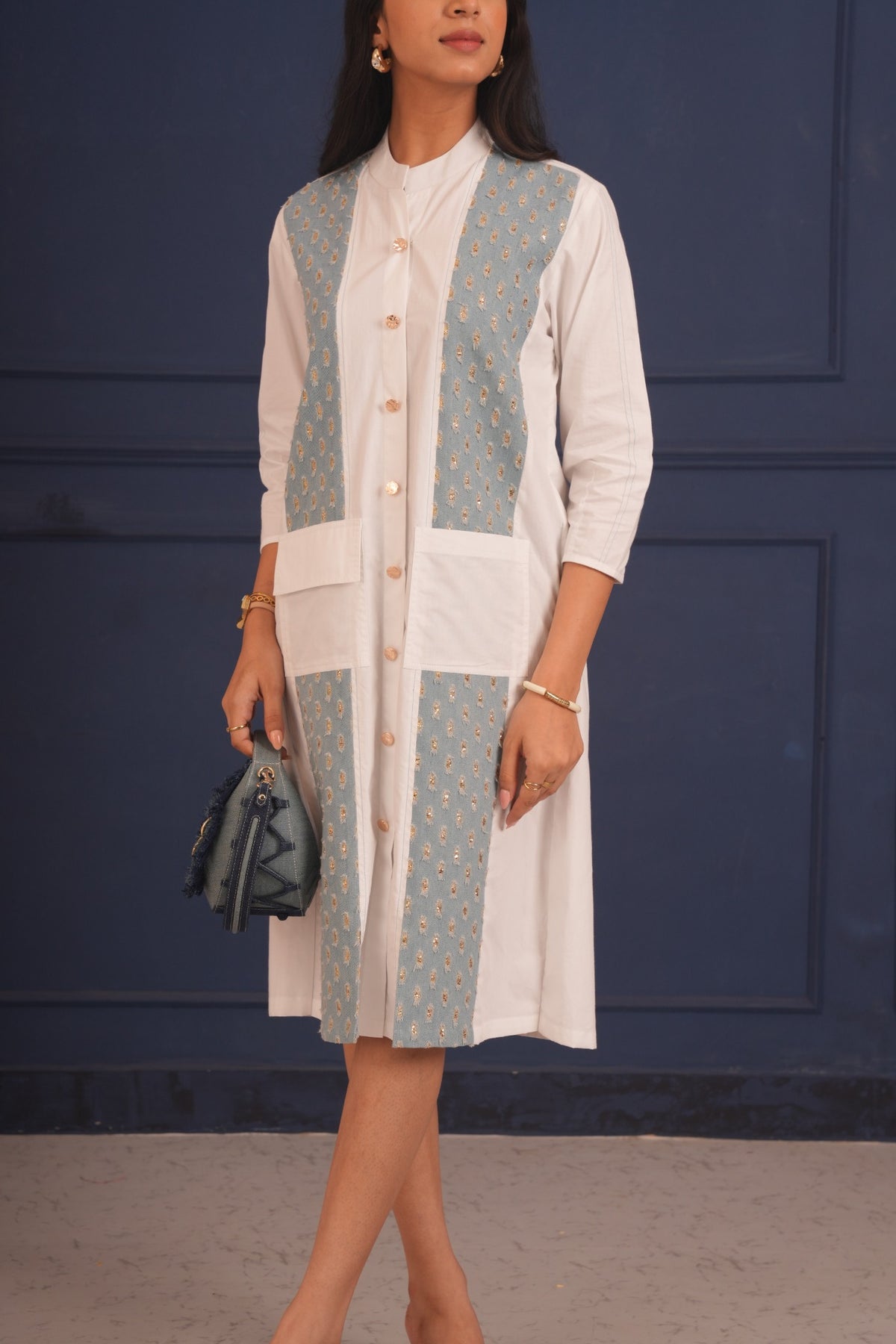 The Denim Dhamaka Panel Statement Dress