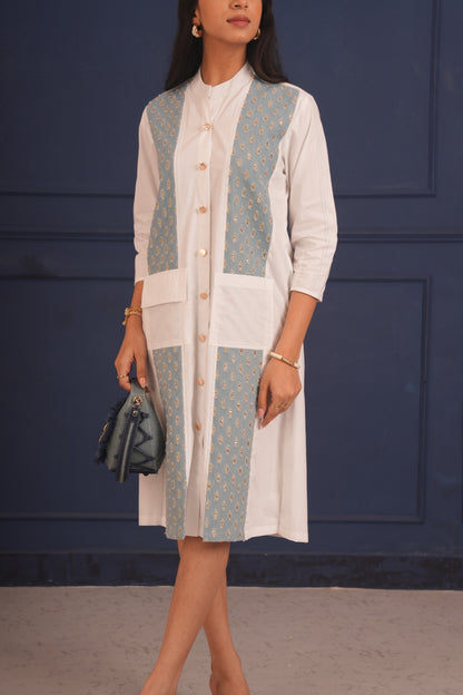 The Denim Dhamaka Panel Statement Dress