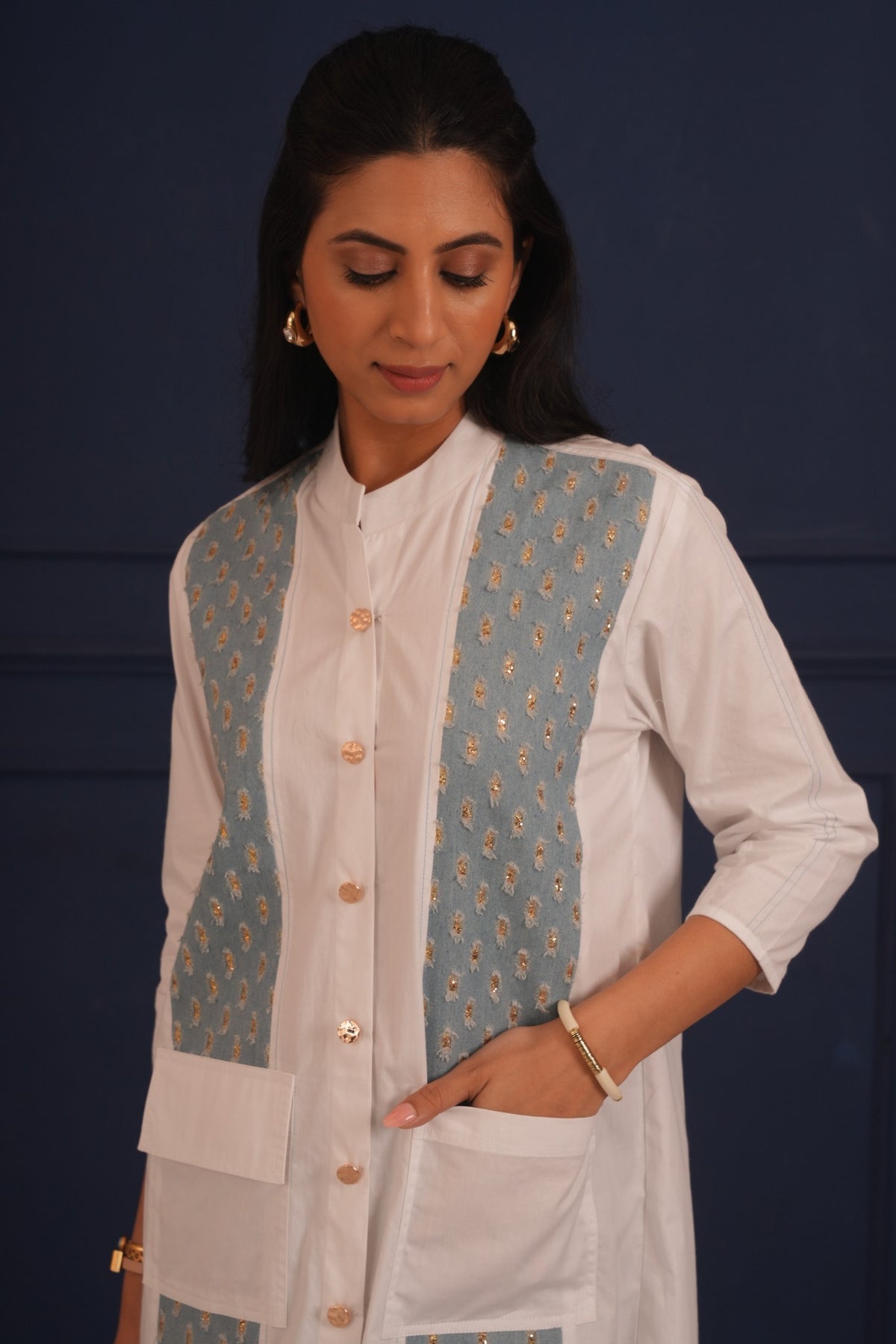 The Denim Dhamaka Panel Statement Dress