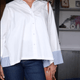 Pleated Back Poplin Shirt