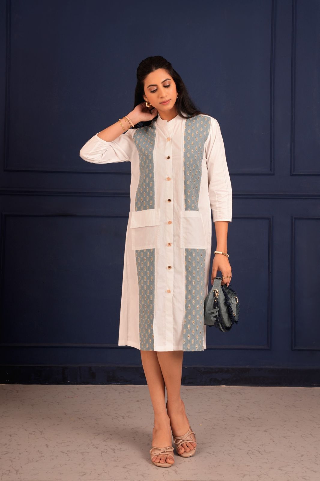 The Denim Dhamaka Panel Statement Dress