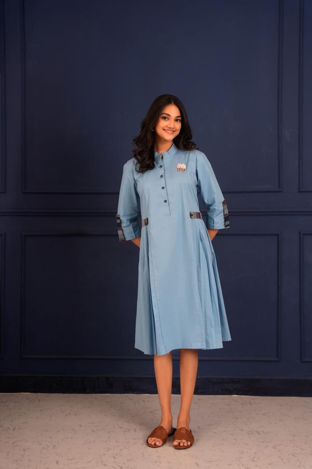 The Popcorn Pleat Dress