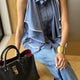 The Denim Flounce Shirt