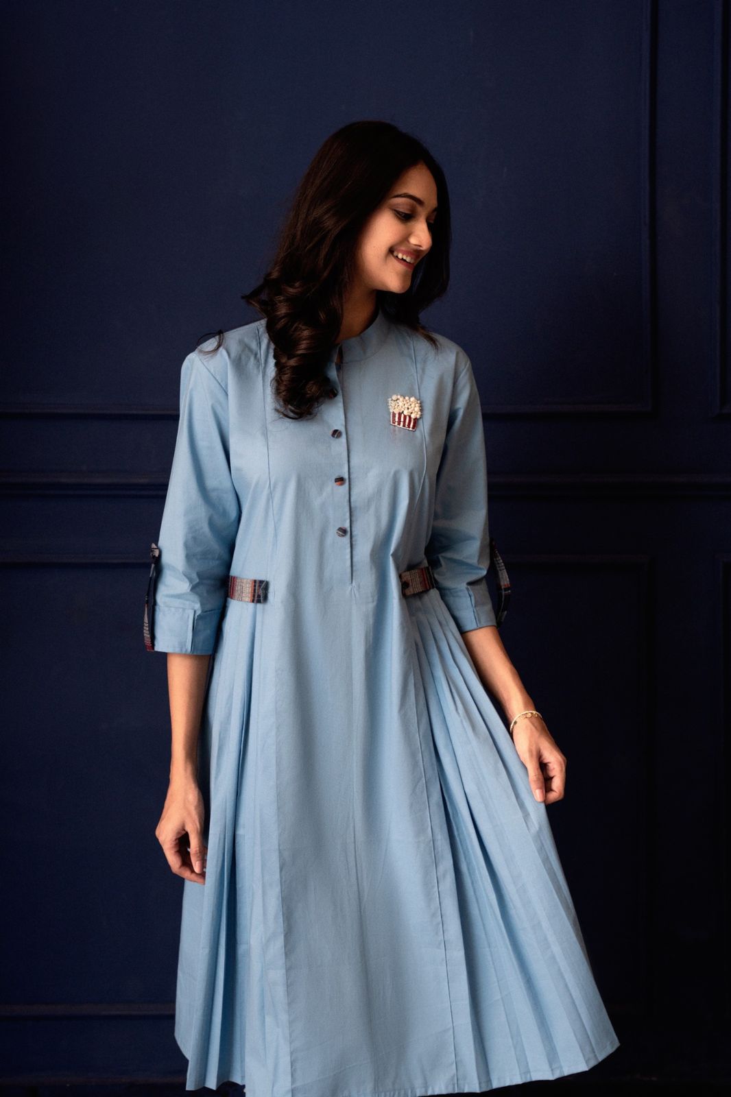 The Popcorn Pleat Dress
