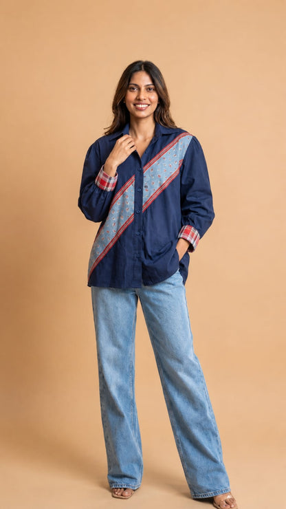The Denim Dhamaka Fabric Fusion Shirt